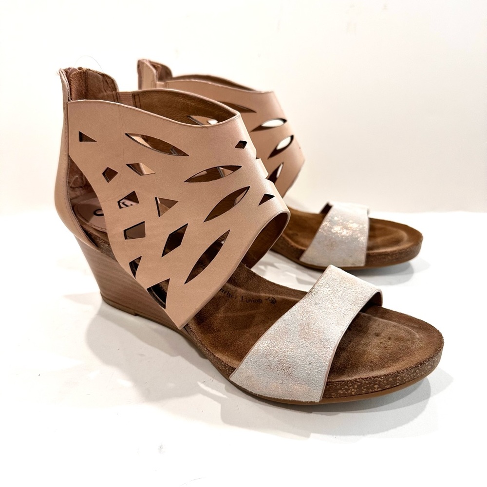 Sofft Mystic Zip Wedge Sandals Leather